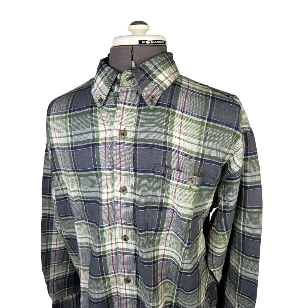 Stoic bottom down Green Men's Shirt Size Large, (Actual XL)PIT TO PIT 25 IN
